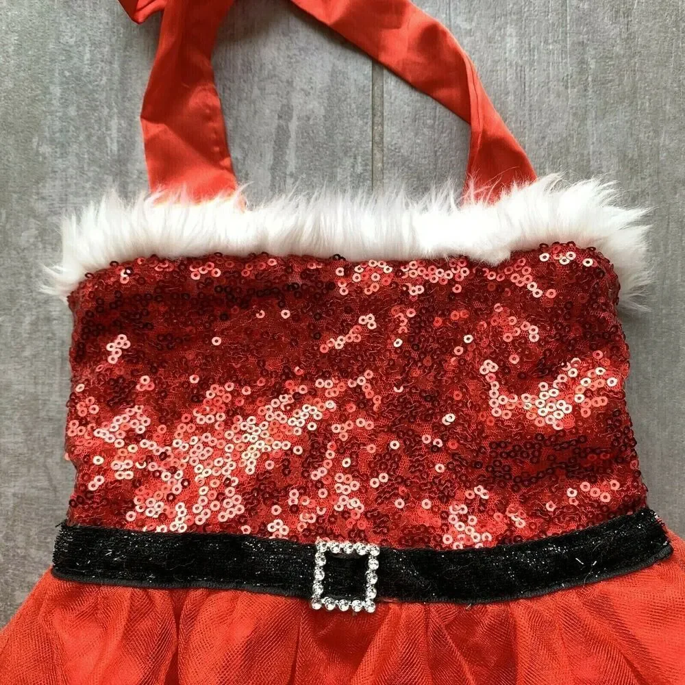 Boutique Santa Baby One-Piece Outfit Christmas Party Romper Bodysuit Photo 3 Mon